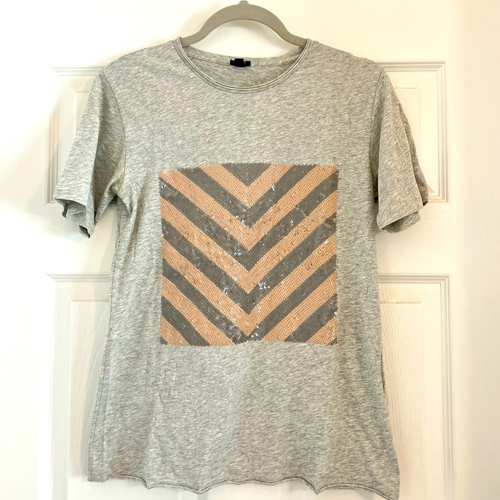 J.Crew sequin crewneck T-shirt